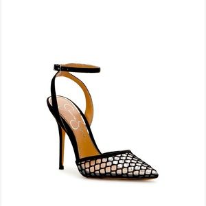 Jessica Simpson Ankle Strap pump with mesh detail